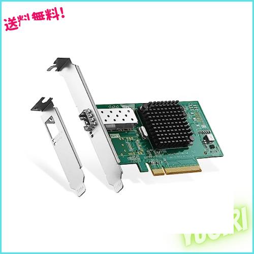 Binardat 10G SFP+ PCIe ネットワークアダプター Intel X520 82599 LANコントローラー 10G/1G/100Mbps SFP+スロットNICカード Windows/Liの通販は