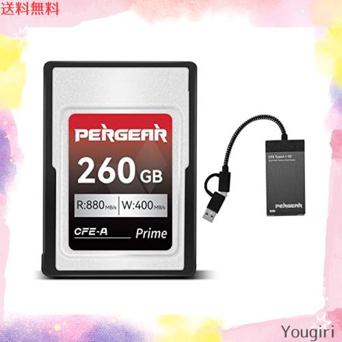 PERGEAR CFexpress Type Aメモリーカード カードリーダー同梱 (260GB)