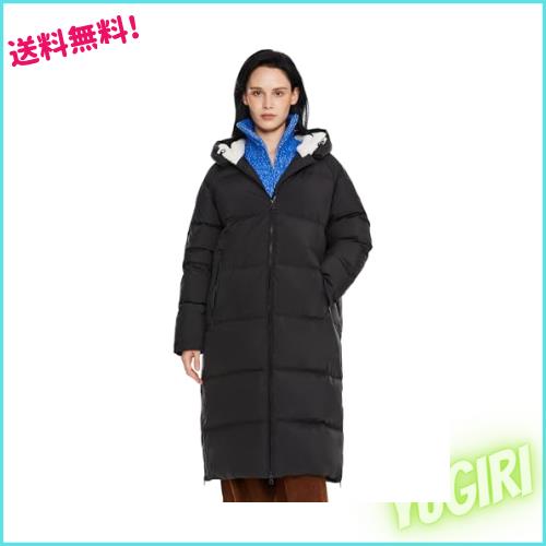 [Orolay] ダウンジャケット レディース 厚手 冬 秋 ダウンコート ロングコート アウトドア 保温 フリース フード スリット ロング ダウンの通販は