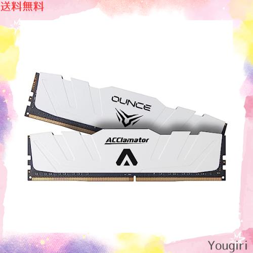 32GB 3200MHz Memory DDR4 / PC4-25600 CL22 1.2V (16GB x 2枚) ヒートシンク付きシリーズ デスクトップPC用 メモリモジュール Acclamato