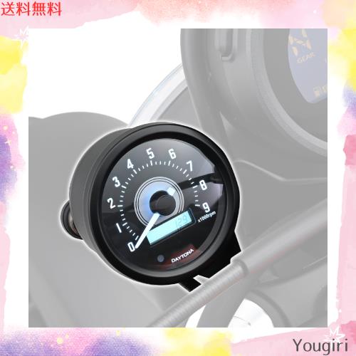 デイトナ(Daytona) VELONA(ヴェローナ) バイク用 タコメーター CL250/500(23)専用 電圧計付き ホワイトLED φ60 9000rpm表示 33103