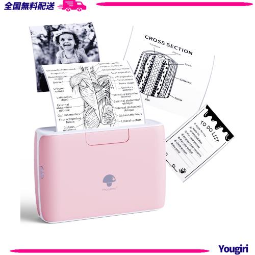 Phomemo M04S スマホプリンター 300dpi サーマルプリンター Bluetoothポータブルプリンター 53/80/110mm感熱紙対応 シールプリンター フの通販は