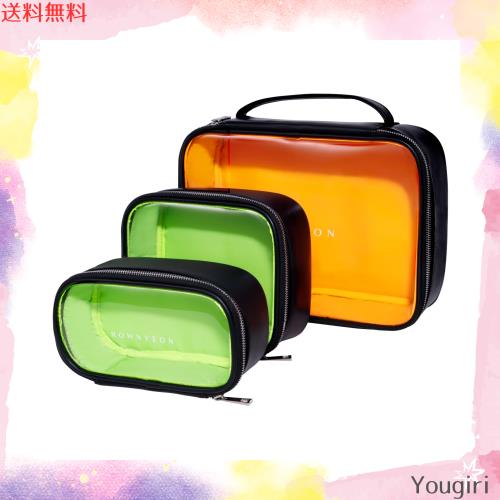 Rownyeon ビニールポーチ 3点セット 半透明 化粧ポーチ クリアポーチ 洗面道具ポーチの通販は 5,678円