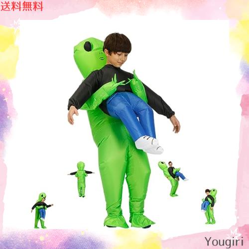 [REKUCCI] 宇宙人 着ぐるみ コスプレ ハロウィン コスチューム 大人 子供 膨張式 クリスマス 誕生日 文化祭 イベント (子供：120cm-140cmの通販は 5,041円