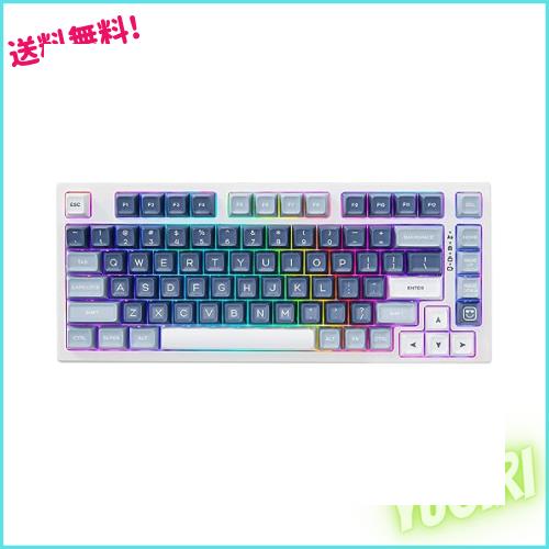 YUNZII YZ75 75% ホットスワップ対応ワイヤレスゲーミングキーボード RGBバックライト BT5.0/2.4G/USB-C、Dye Sub PBTキーキャップ Linuxの通販は