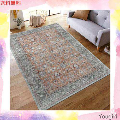 HAOCOO ラグ カーペット 洗える 140×200cm オールシーズン適用 絨毯 ペルシャ風 ラグマット 1.5畳 ふわふわ おしゃれ 滑り止め 低反発 の通販は