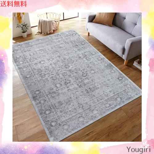HAOCOO ラグ カーペット 洗える 140×200cm オールシーズン適用 絨毯 ペルシャ風 ラグマット 1.5畳 ふわふわ おしゃれ 滑り止め 低反発