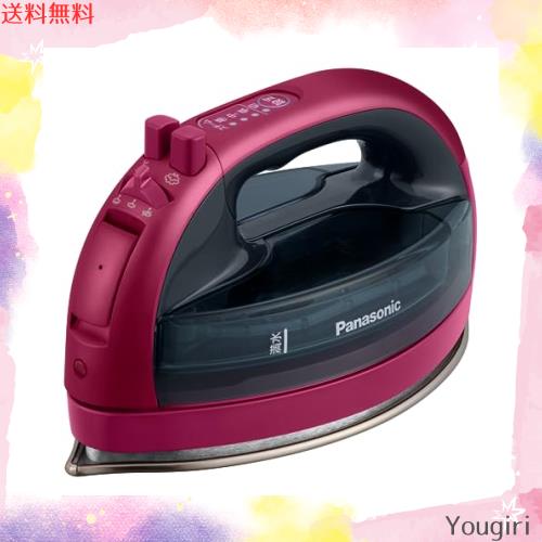 パナソニック(Panasonic) 【2023最新型 コードレス】パナソニック コードレススチーム Wヘッドアイロン ステンレス×ニッケルコート 除菌
