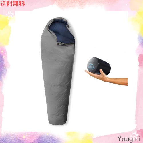 Litume 500g/630g 700フィルパワーダウンのマミー型寝袋、 6°C-20°C/3°C-15°C ± 超軽量、ポータブル、ハイ Litume ダウンウルトラエアマミースリーピングバッグ 0.45kg、20°C-6°C