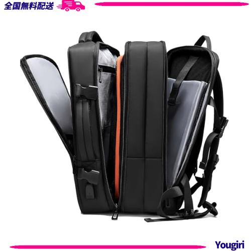 [SUNOGE] リュック ビジネスリュック バックパック リュックサック 大容量 3WAY マチ拡張 防水 17インチ PCリュック 多機能 盗難防止 USB