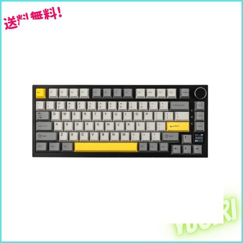 EPOMAKER Ajazz AK820 Pro ゲーミングキーボード 75% ガスケット搭載 メカニカルキーボード TFTスクリーン 3モード(Bluetooth 5.1/2.4Gワ