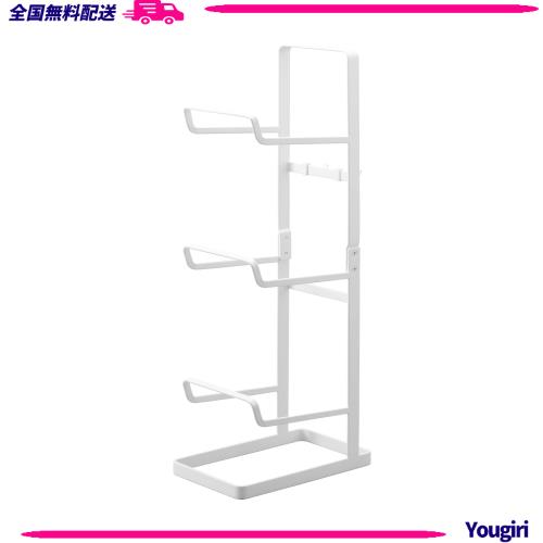 山崎実業(Yamazaki) フィットネス グッズ 収納 ラック ホワイト 約W15×D24×H65.5cm タワー tower 筋トレグッズ 収納ラック 2034