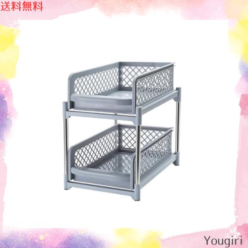 キッチン収納ラック 調味料 収納 引き出し キッチン 調味料収納ラック 卓 スリム キッチン 収納 シンク下 調味料 収納 グレー スライド式の通販は 6,296円