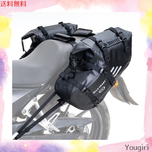 WILD HEART オートバイサドルバッグ 防水 36L (18L*2) オートバイサイドサドルバッグ パニアバッグ トランク オートバイアクセサリー (18