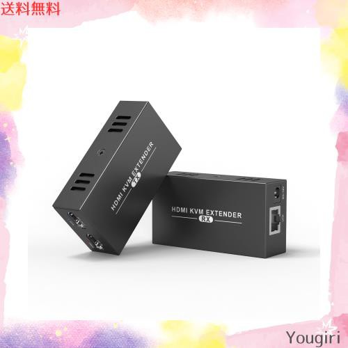 DKHC HDMI KVMエクステンダー、3D/1080P@60Hz解像度/50M信号伝送、キーボードとマウス機能対応、ローカルループ出力付きKVM エクステンダの通販は