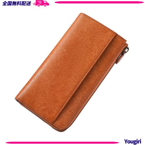 [ファブリツィオ] 財布  長財布 L字ファスナー 2つ折り 小銭入れ 大容量 カード20枚  イタリアン レザー 本革 YKKファスナー(オルモ)