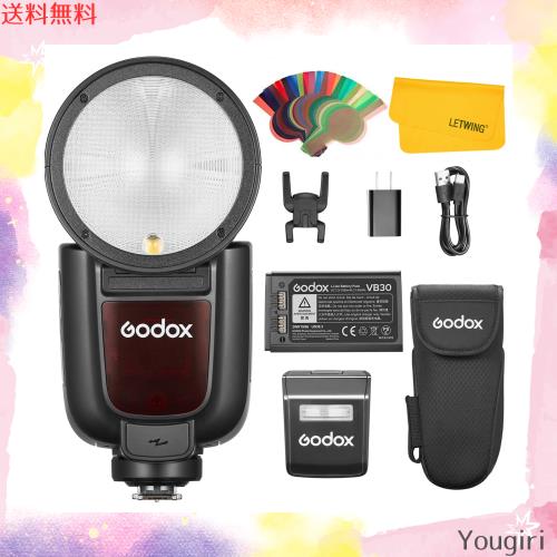 GODOX V1 Pro S V1ProS 丸頭 TTL カメラフラッシュ スピードライト 2.4G HSS 1/8000s 分割サブフラッシュ設計 内蔵モデリングライト Type