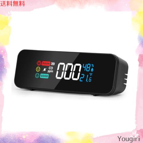 LSENLTY 旅行用ポータブル一酸化炭素検知器、CO濃度/湿度/温度機能付き CO通知機能付きミニ、500時間の長い待機時間キャンプ 車中泊 アラの通販は 6,172円