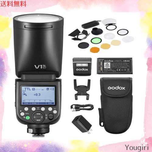 GODOX V1Pro-F フラッシュ ストロボ 富士フイルム対応 分割サブフラッシュ設計 76WS 2.4G TTL 1/8000HSS 1.3 秒のリサイクルタイム AK-R1