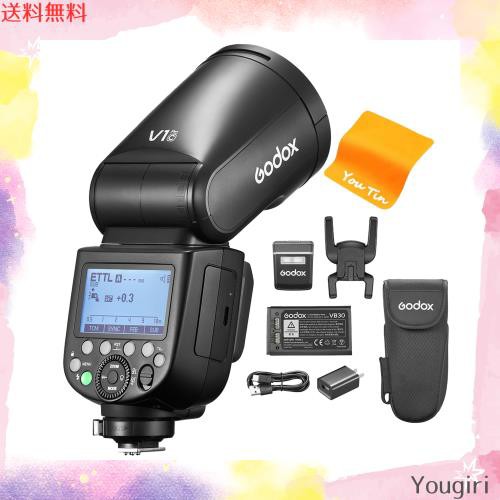 GODOX V1Pro-C TTL リチウムイオン丸頭カメラフラッシュ、1/8000HSS 76W 2.4GTTL フラッシュ、スプリットサブフラッシュデザイン、内蔵 2の通販は