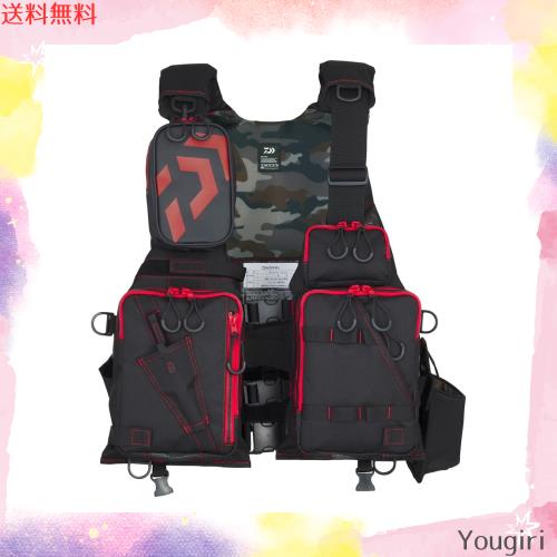 24年　ダイワ DF-6224 フロートゲームベスト ブラックレッド ダイワ(DAIWA) DF-6224 フロートゲームベスト ブラックレッド フリー