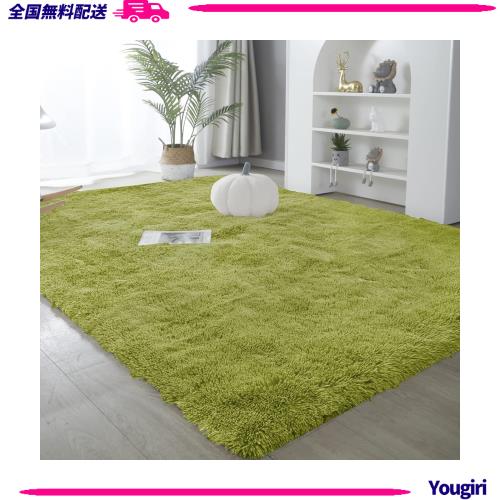ラグマット カーペット おしゃれな北欧風シャギーラグ 全厚約5cm 洗えるラグ 滑り止め付き 極厚毛足約4cm ふわっとした手触り 防音絨毯
