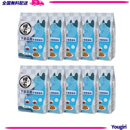 ペットライン 懐石 2つのごほうび 下部尿路の健康維持 キャットドライ グルメ【 国産/小分け/トッピング】 600g 10袋 (ケース販売)