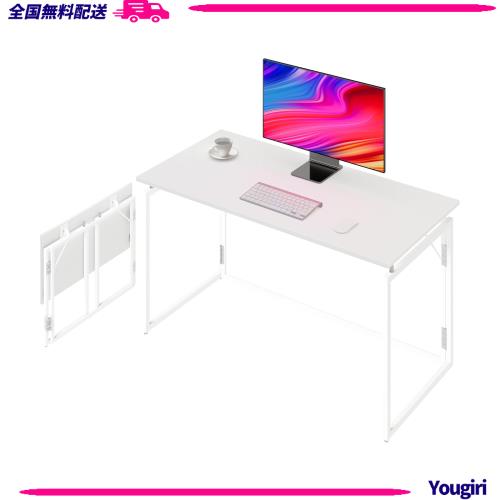 alawooder 折りたたみテーブル コンパクト デスク 完成品【組み立てあ簡単 】 耐荷重60kg 省スペース僅か6cmの薄さ オフィスワークテーブの通販は 10,740円