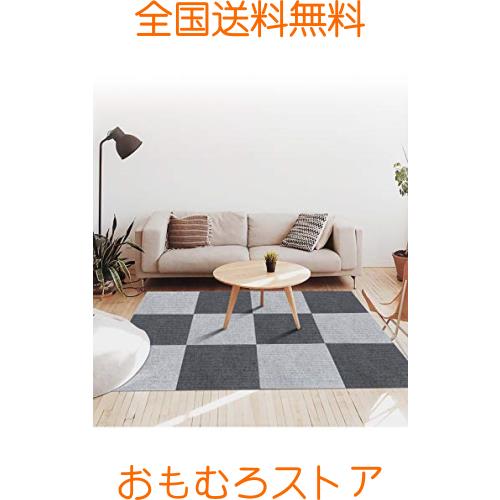 FUNHOO 【45*45cm 40枚 グレー濃淡】 大判 ジョイントマット タイルマット 設置簡単 マット ずれない 防音 洗えるカーペット ペット用カの通販は