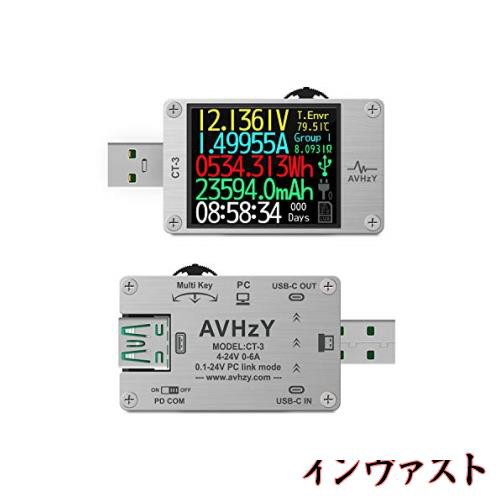 AVHzY CT-3 USB3.1テスター 電流電圧テスターチェッカー クイック 