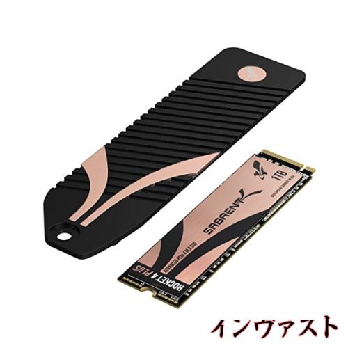 SABRENT SSD 1TB、PS5に対応、M.2 PS5ヒートシンク付 M.2 SSD 1TB PCIe 4.0 M.2 SSD NVMe 1TB、Gen4 M.2 2280、内蔵SSD速度最大7000MB/秒の通販は
