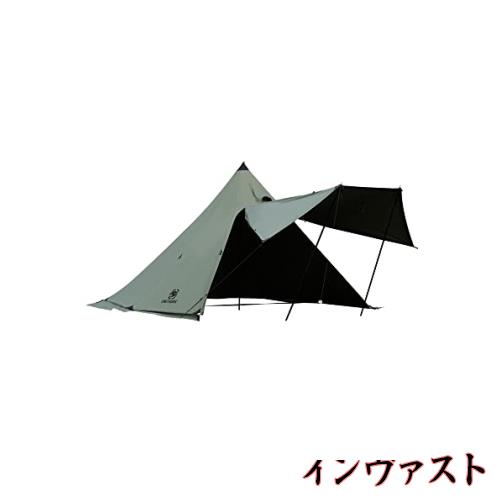 OneTigris Northgaze ポリコットンTC ワンポールテント 遮光 通気 1本メインポール付き 簡単設営 ポジショニングロープあり 2〜4人用 キの通販は