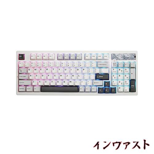 YUNZII Keynovo IF98 Pro 無線 Bluetooth ホットスワップ対応 メカニカルゲーム キーボード 三つモード ガスケット搭載 98 キー 96% 1800の通販は