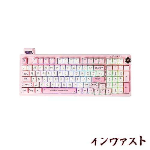 【????新登場】EPOMAKER RT100 97キー ゲーミングキーボード ガスケット BT5.0/2.4G/USB-C メカニカルキーボード カスタマイズ可能なディの通販は