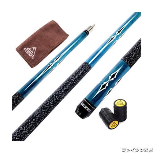 CUESOUL 58インチ、19オンス、メイプルウッド、1/2ビリヤードプールキュー (CSTB003U)
