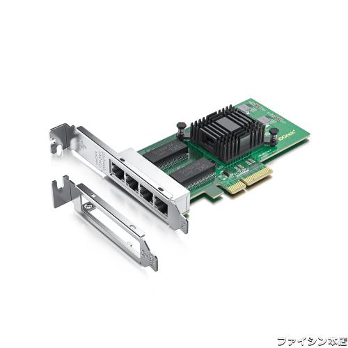 10Gtek 10/100/1000Mbps Gigabit LAN カード, インテルI350純正ボード(チップ）実装, イーサネット PCI Express ネットワークカード, Quaの通販は 16,867円