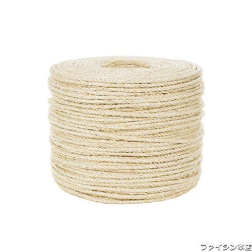 West Coast Paracord 直径6.3mm（1/4インチ サイザルロープ - 30.5m/100フィート - ペットに安全 30.5m/100フィート（1個パックの通販は