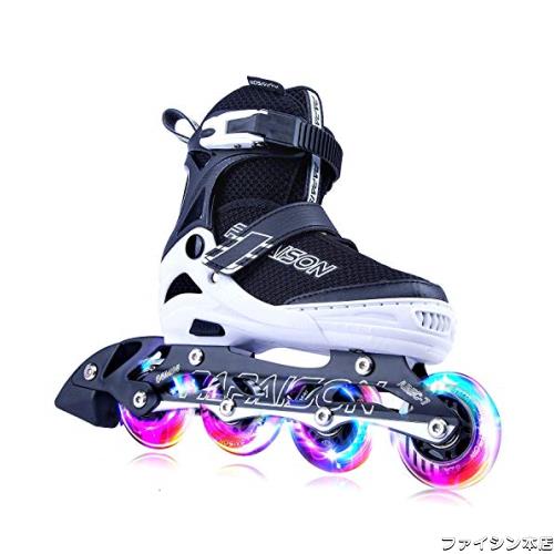 PAPAISON インラインスケート ローラースケート サイズ調整可能 発光 子供用 大人 Inline skate 女の子 男の子 初心者向 男女共用の通販は 8,169円