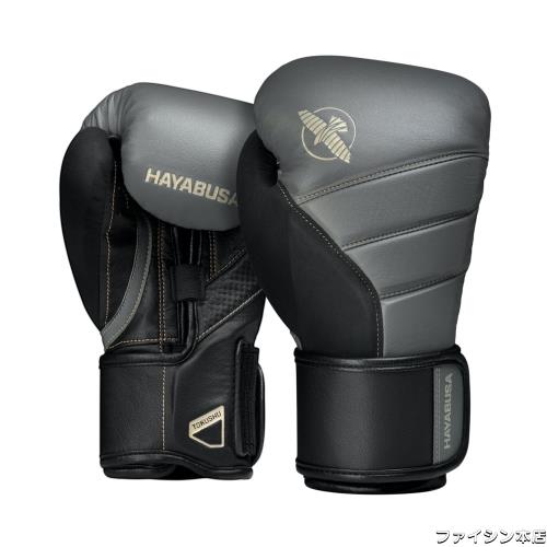Hayabusa T3ボクシンググローブ（男女兼用） - チャコール/ブラック, 16ozの通販は