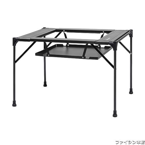 KingCamp キャンプ テーブル アルミ 超軽量 ロールテーブル 折り畳み式テーブル コンパクト 天板連結可能 アウトドア ハイキング BBQ ピの通販は