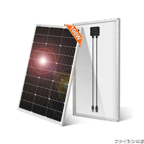 DOKIO 高効率 ソーラーパネル 100w 18v 単結晶 自作の太陽光発電に適応な小型・家庭用太陽光パネル 12v バッテリー充電用 防災グッズ 車の通販は