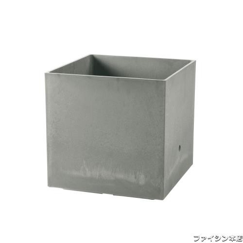 リッチェル 大型プランター 陶器風 ライトグレー 45×45×45cm ラヴィーレWS キューブ 45型 底面給水機能付き 709019の通販は