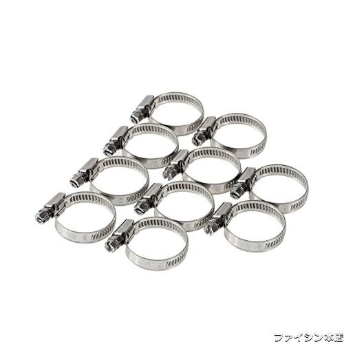 モノパ！ ホースバンド ユーロタイプ ステンレス製 強力固定 (外径23mm〜32mm 100個)