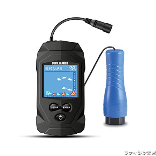 LUCKYLAKER 高性能 有線 カヤック 魚群探知機 ポータブル バス 海 魚探知機 ボート ソナー 振動子 船 ワカサギ 魚探 釣り 携帯 小型 釣りの通販は 9,386円
