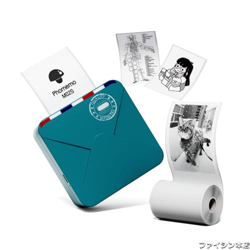 Phomemo M02S サーマルプリンター ミニプリンター スマホ対応 ラベルライター モバイルプリンター 300DPI 写真印刷 ポータブル型 手帳 写の通販は