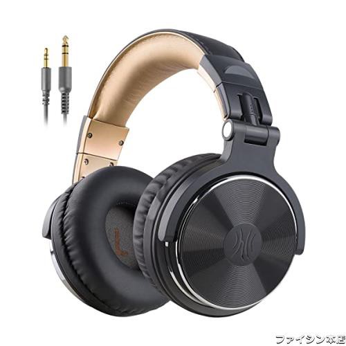 OneOdio DJ モニターヘッドホン 有線ヘッドフォン 片耳モニタリング スタジオレコーディング/楽器練習/ミキシング/TV視聴/映画鑑賞などにの通販は