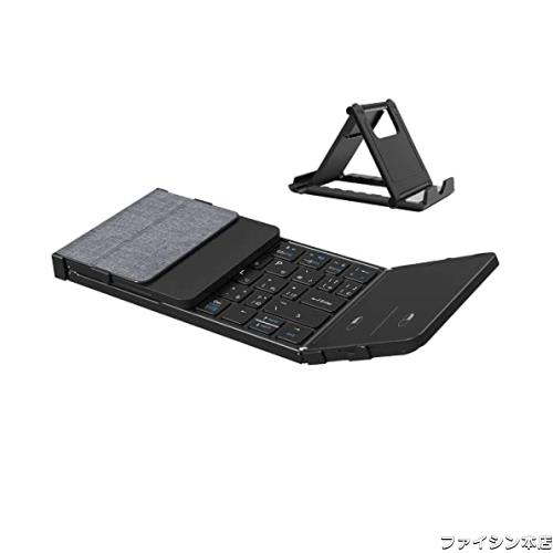 【EWiN】ワイヤレスキーボード Bluetooth5.1 折り畳み キーボード フルサイズ JIS日本語配列 タッチパッド搭載 スマホ タブレットPC適用 6,000円