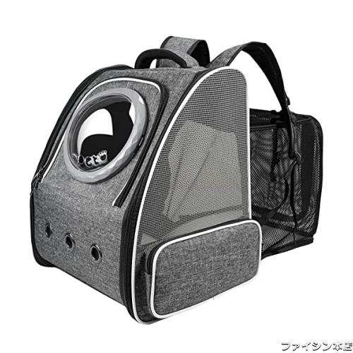 Okiki ペット キャリー リュック 小型犬 拡張可能 リュック 猫 リュック 小型犬 猫 キャリーバッグ 犬 キャリー リュック大容量 通気性 の通販は