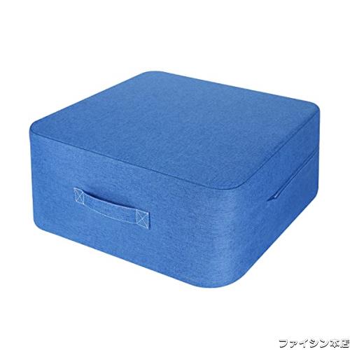 Homwarm トランポリン 室内 大人用 静音 エクササイズ 家庭用 省スペース 外カバー取り外し 洗濯可能 (40x40x15cm, ブルー)の通販は