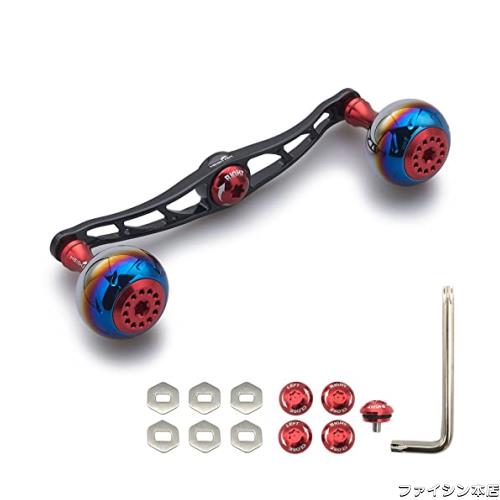 HEIGHTEN 130/115mm リール ハンドル シマノ ダイワ アブガルシア 通用 ベイトリール 用 Aurora Series (130mm, レッド＆ブラック) (376) 9,507円